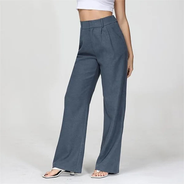 Lavisa - Women's Pleated Wide Leg Pants - High Waist Flowy Dress Trousers