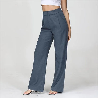 Lavisa - Women's Pleated Wide Leg Pants - High Waist Flowy Dress Trousers