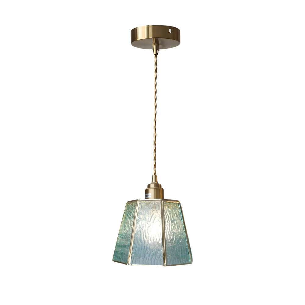 Lavisa - Polygonal Brass and Glass Pendant Light