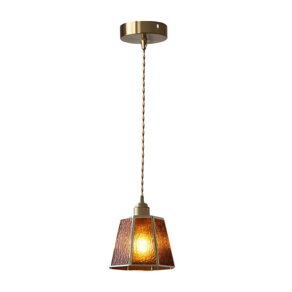 Lavisa - Polygonal Brass and Glass Pendant Light