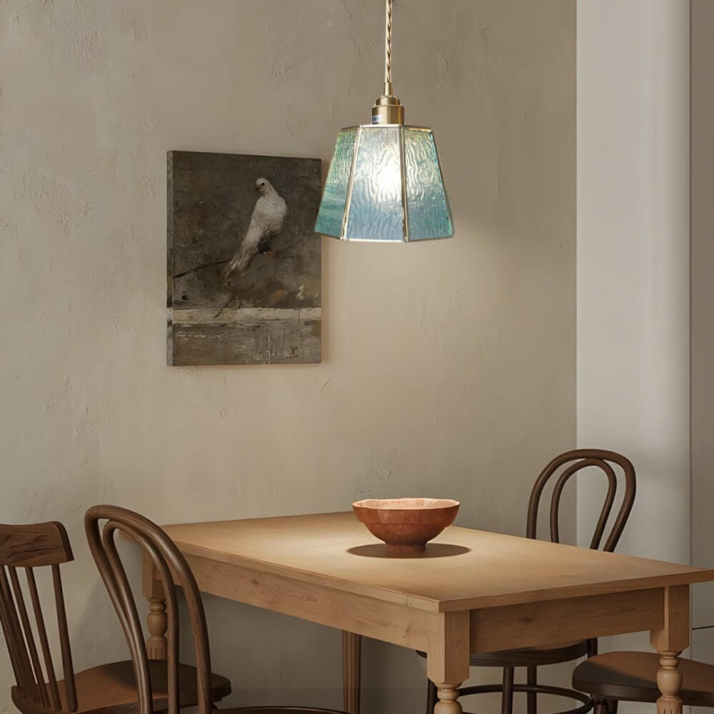 Lavisa - Polygonal Brass and Glass Pendant Light