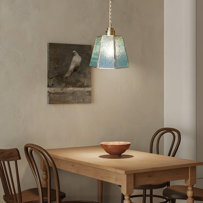 Lavisa - Polygonal Brass and Glass Pendant Light