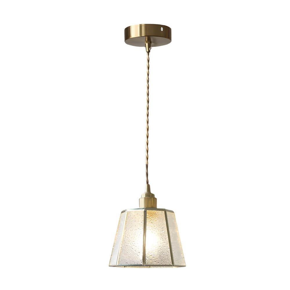 Lavisa - Polygonal Brass and Glass Pendant Light