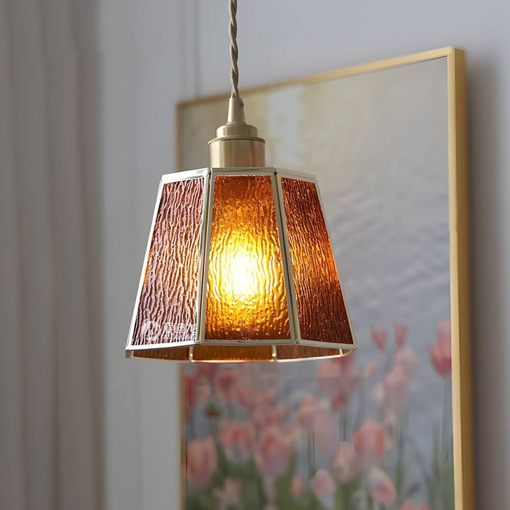 Lavisa - Polygonal Brass and Glass Pendant Light