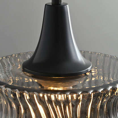 Lavisa - Glass Drum Pendant Light with 3-Step Dimmable LED