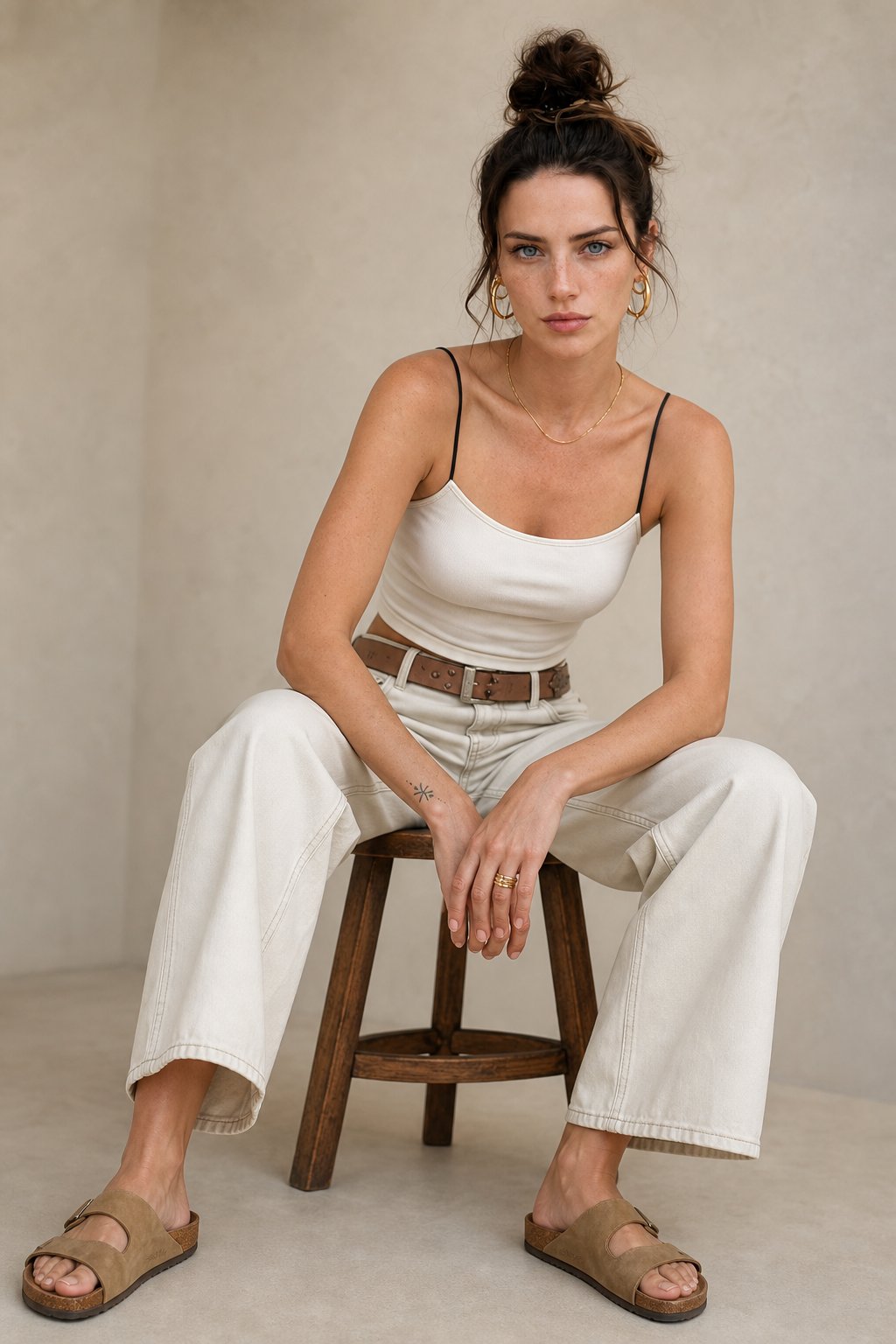 Lavisa - Womens Barrel Leg Wide Leg Denim Jeans