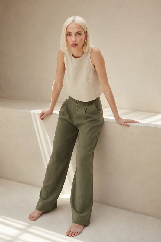 Lavisa - Everyday Cotton Wide-Leg Pants