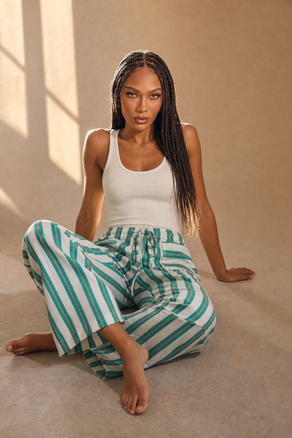 Lavisa - Striped Wide Leg Lounge Pants