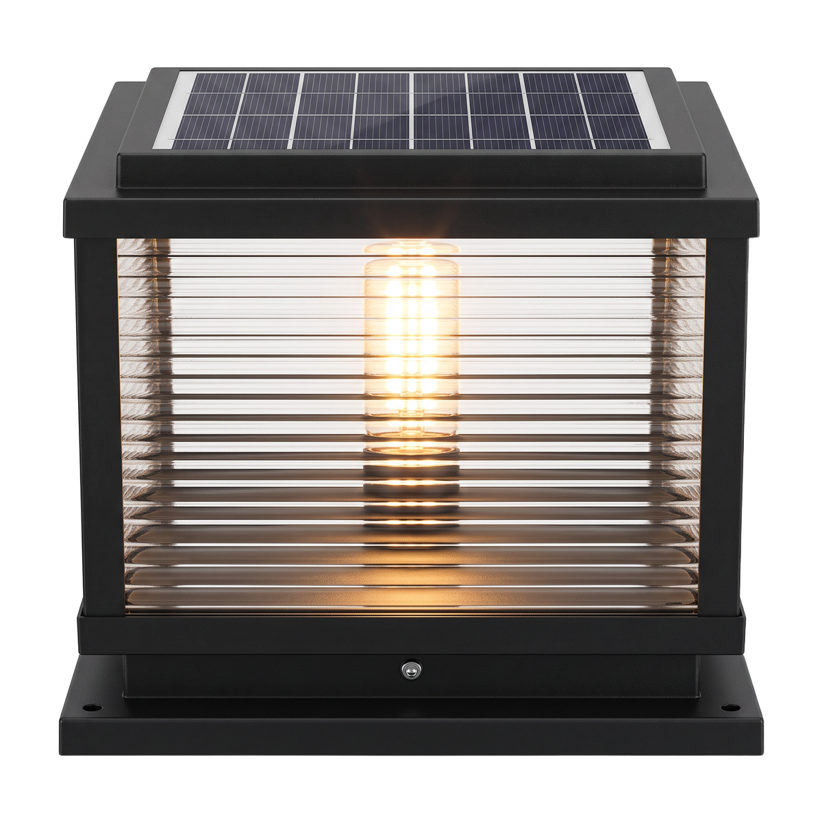Lavisa - Ribbed Glass Square Pillar Light