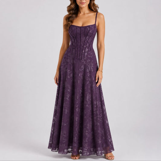 Lavisa - Fall Wedding Guest Dresses Floral Corset Maxi Dress