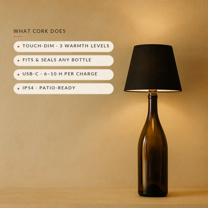Lavisa - Cordless IP54 Bottle Stopper Ambient Lamp