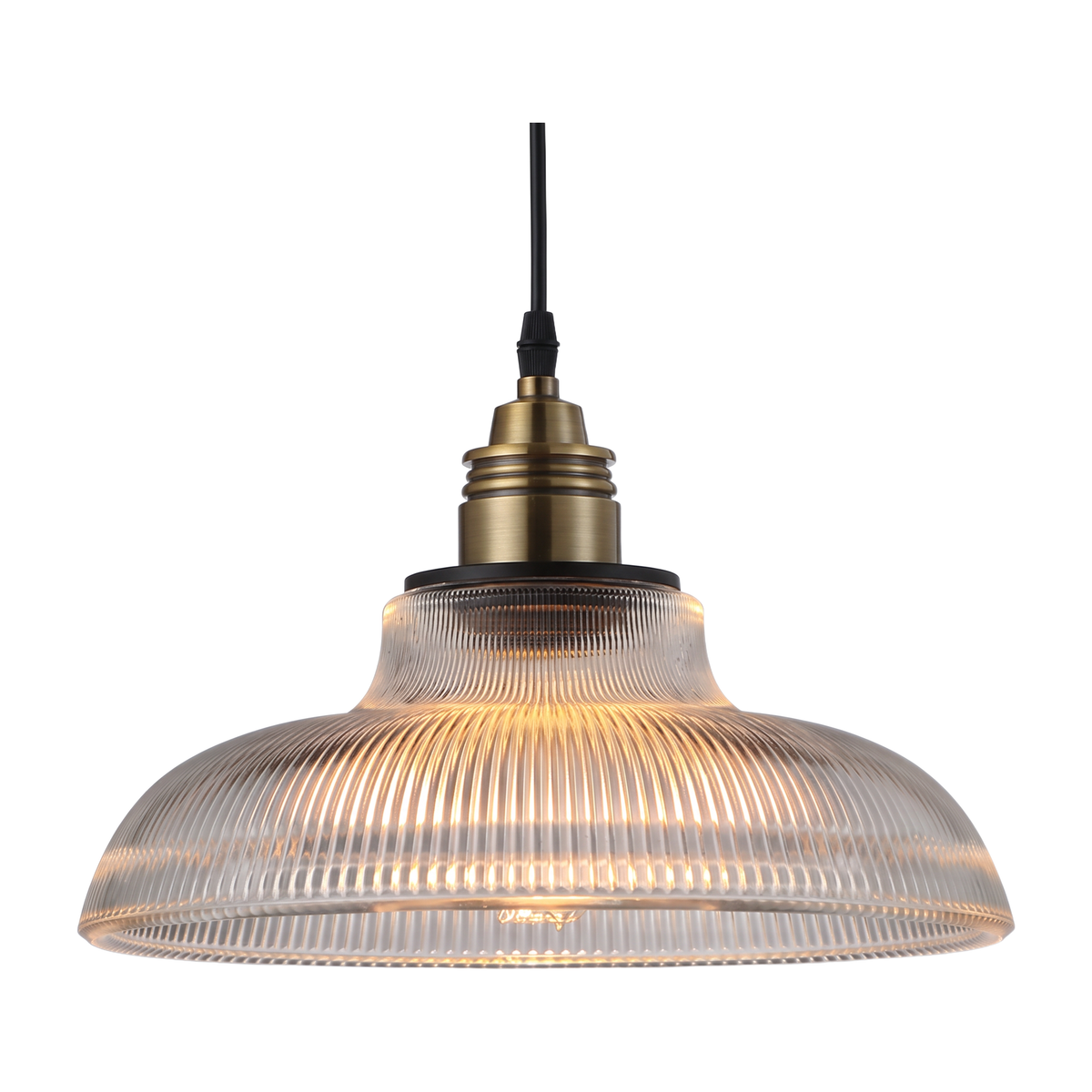 Lavisa - Ribbed Glass Dome Pendant Light for Restaurants