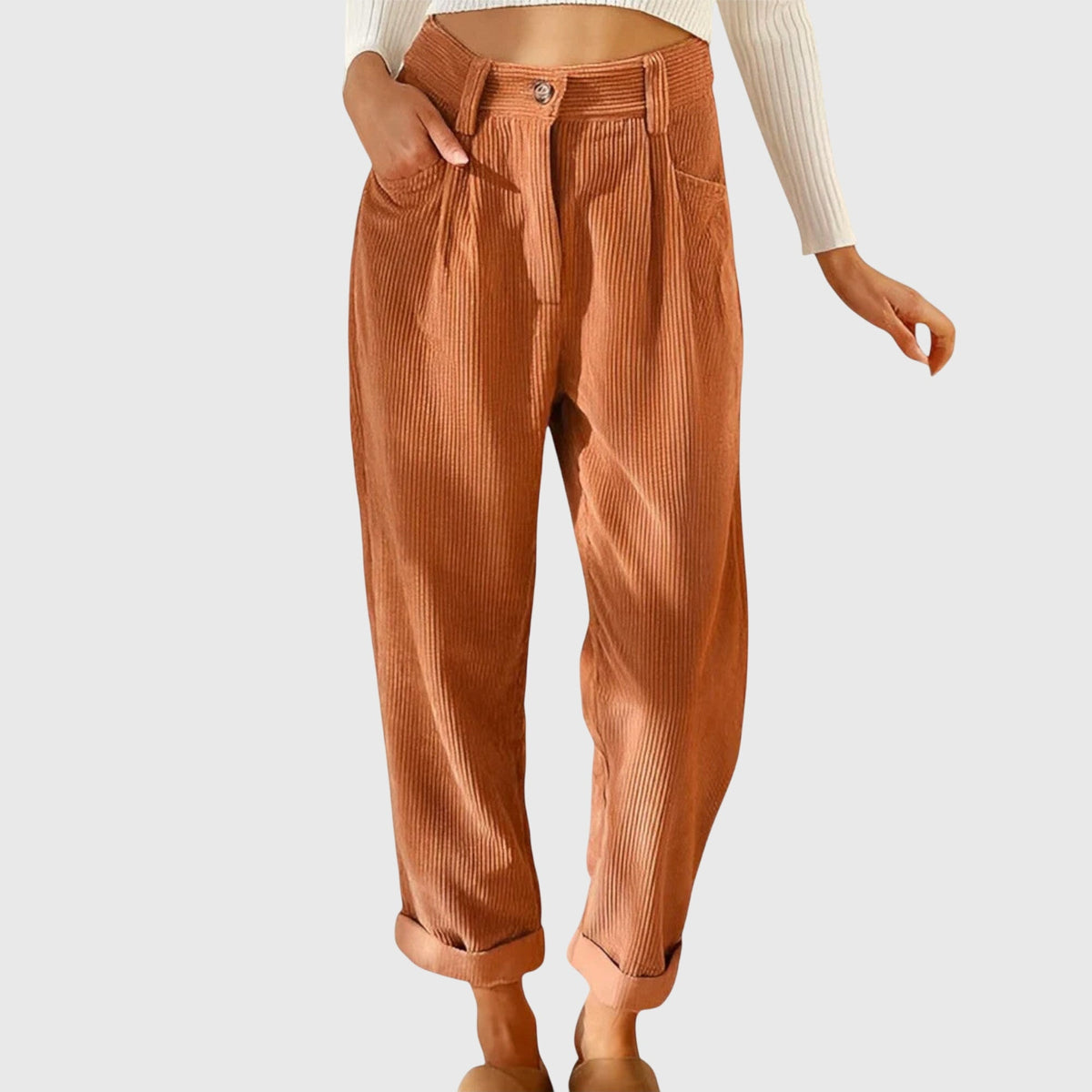 Lavisa - Modern Corduroy Wide Leg Pants