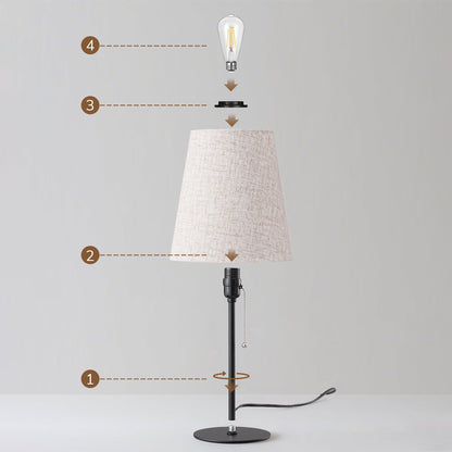 Lavisa - Modern Minimalist Linen Table Lamps Set of 2