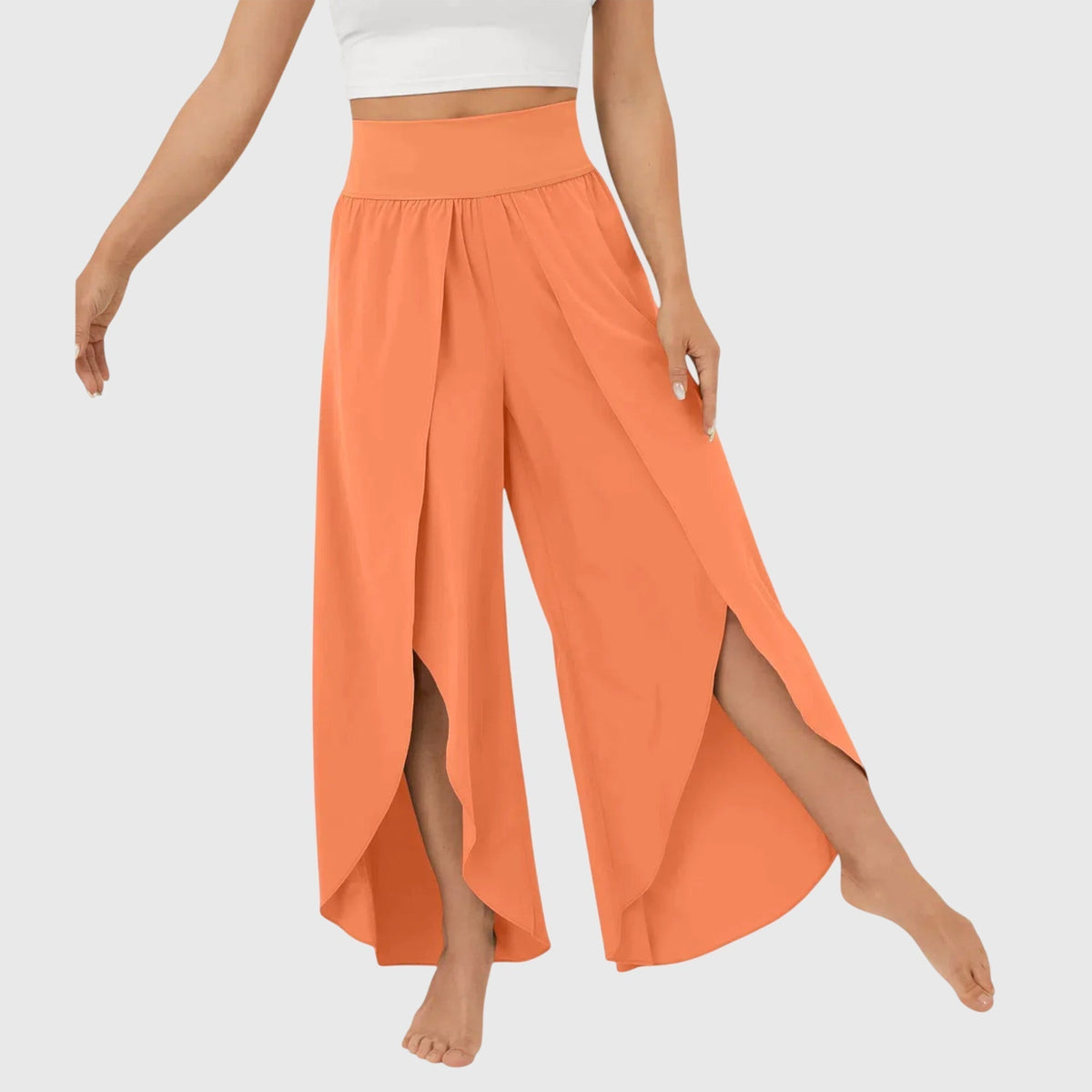 Lavisa - Women's Boho Wide-Leg Slit Summer Pants