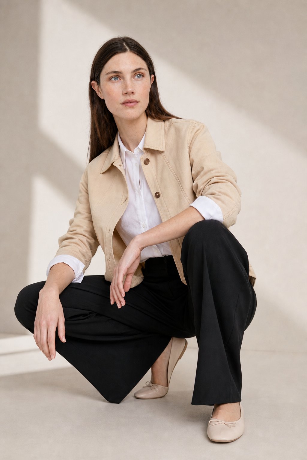 Lavisa - High Waisted Cotton Draped Wide Leg Pants