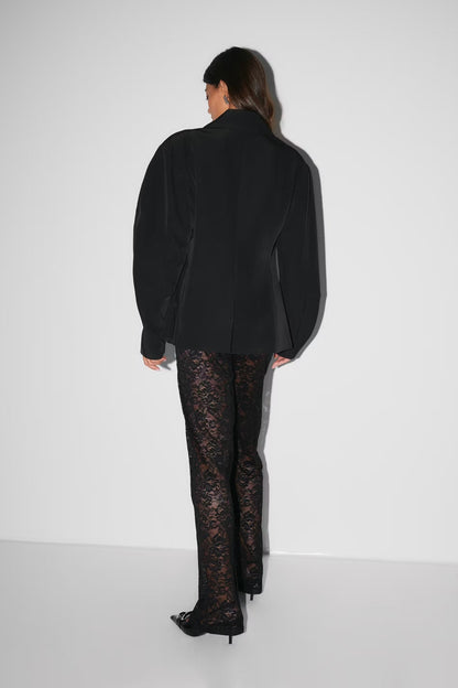 Lavisa - Women's Sheer Lace Flared Pants - Festival Beach Trousers