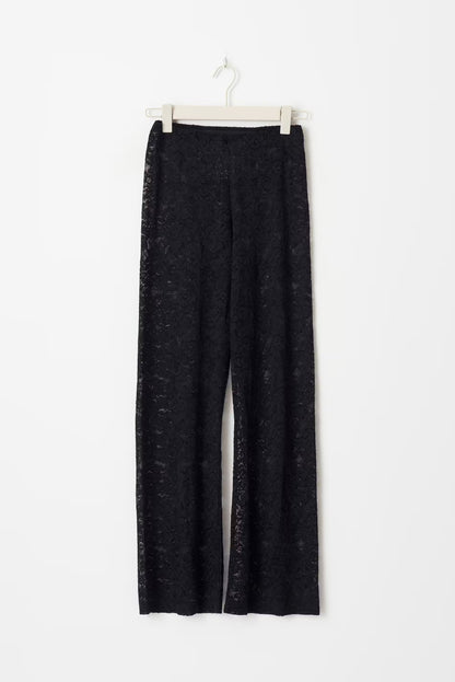 Lavisa - Women's Sheer Lace Flared Pants - Festival Beach Trousers