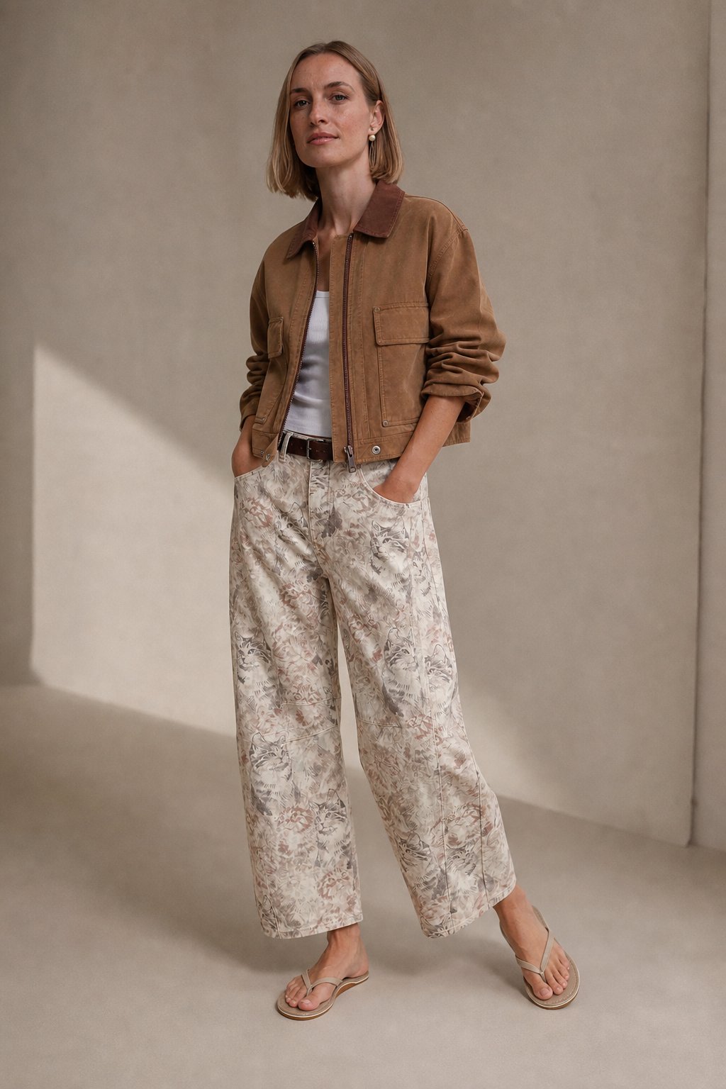 Lavisa - Florence Floral Tapestry Wide Leg Jeans