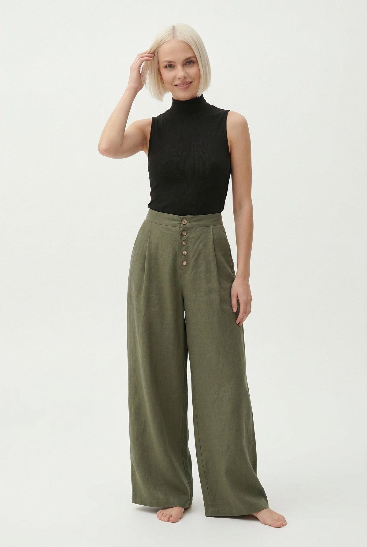 Lavisa - Everyday Cotton Wide-Leg Pants