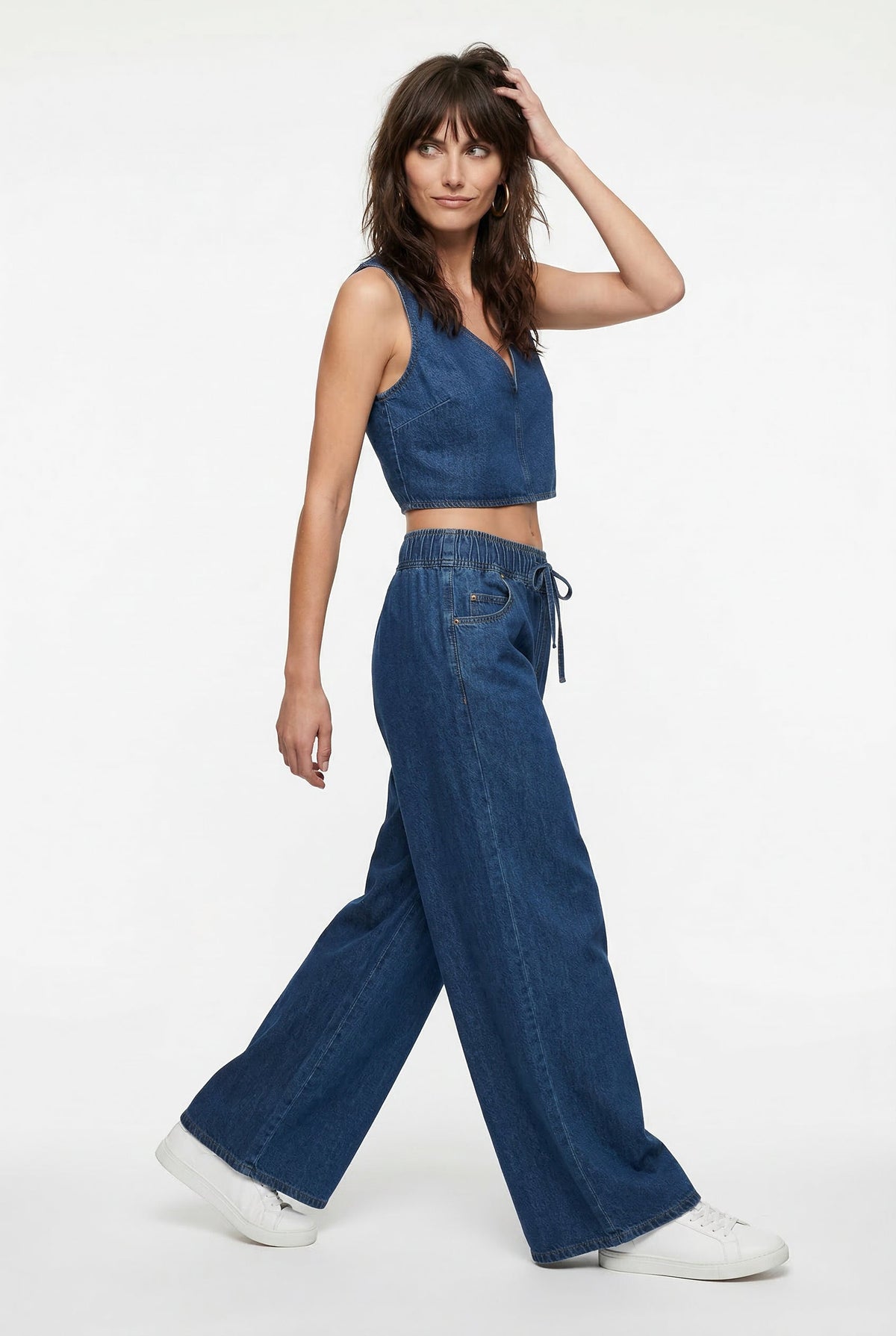 Lavisa - Monaco Drawstring Wide Leg Denim Jeans