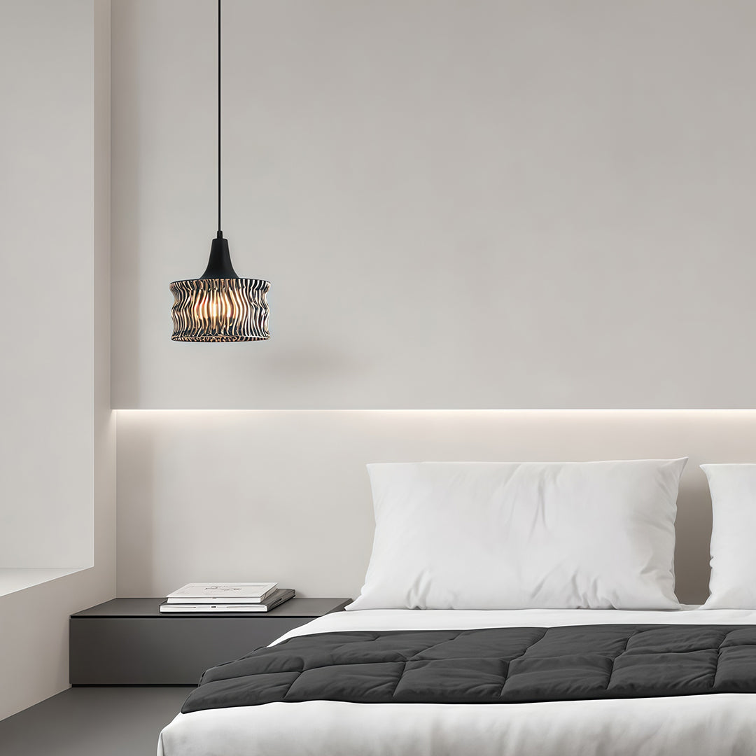 Lavisa - Glass Drum Pendant Light with 3-Step Dimmable LED