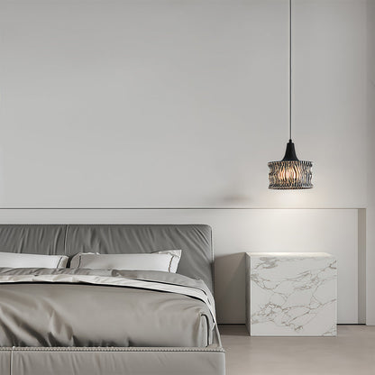 Lavisa - Glass Drum Pendant Light with 3-Step Dimmable LED