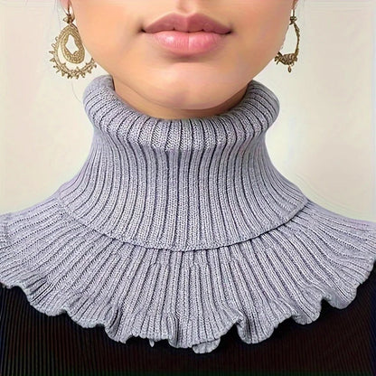 Lavisa - Elegant Knitted Turtleneck Neck Warmer for Women - Detachable Scarf