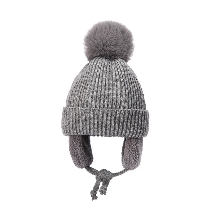 Lavisa - Kids Knit Beanie Winter Hat with Earflaps