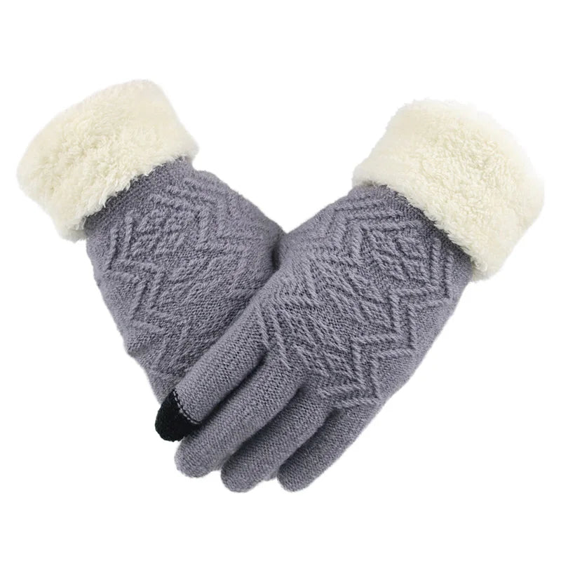 Lavisa - Touch Screen Knitted Gloves with Plush Lining