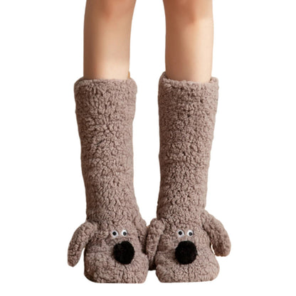 Lavisa - Cute Dog Fuzzy Socks Winter Leg Warmer