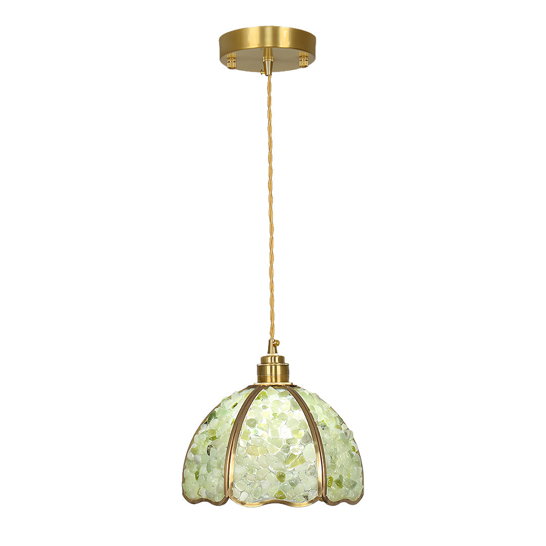 Lavisa - Small Crystal Dome Pendant Light Dimmable Copper Fixture