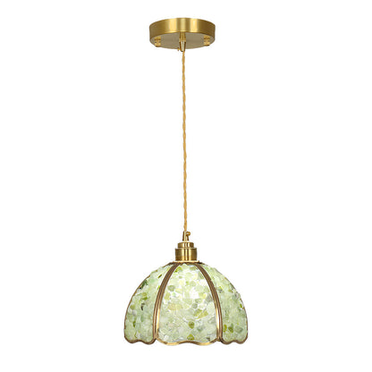 Lavisa - Small Crystal Dome Pendant Light Dimmable Copper Fixture