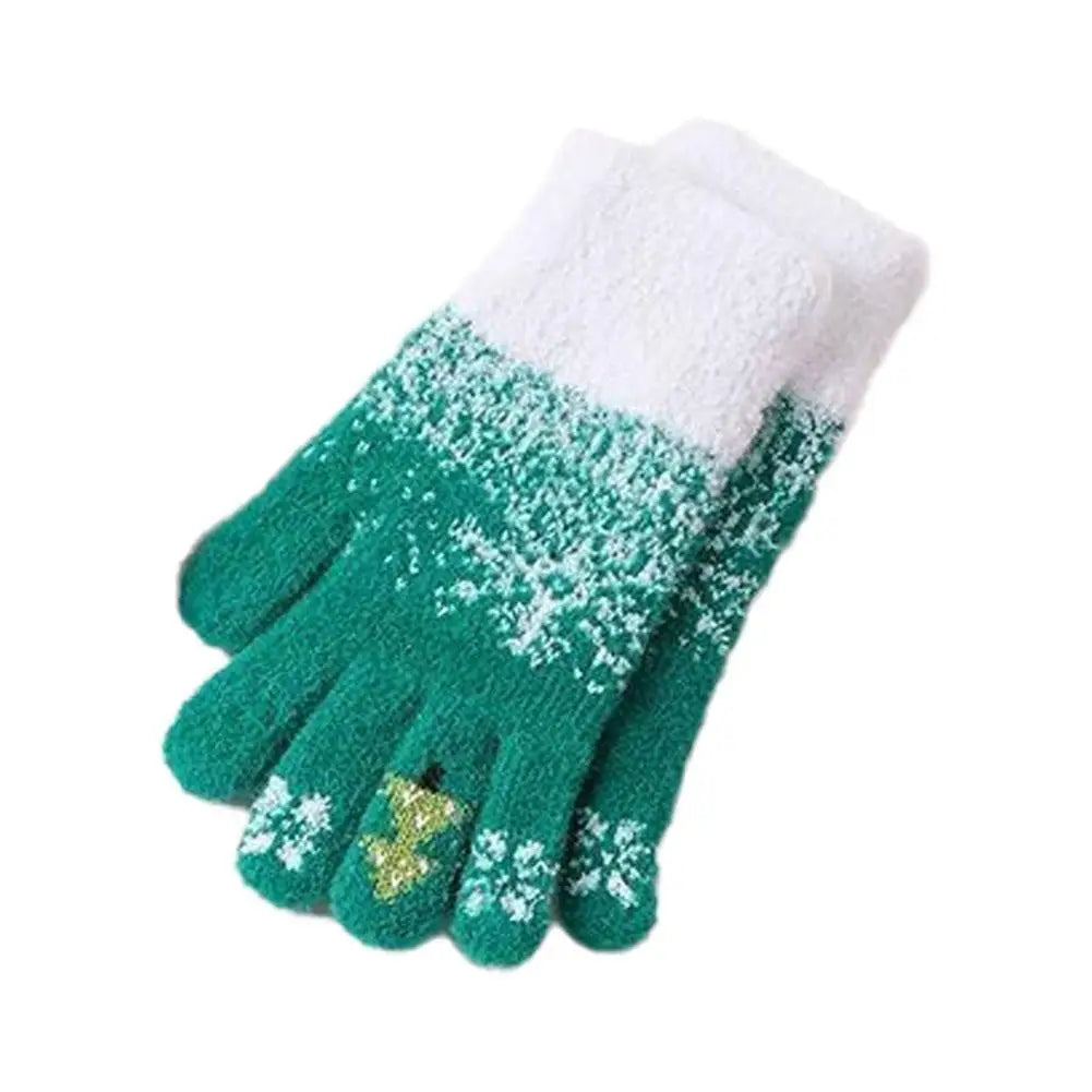 Lavisa - Festive Fleece Lined Convertible Fingerless Gloves
