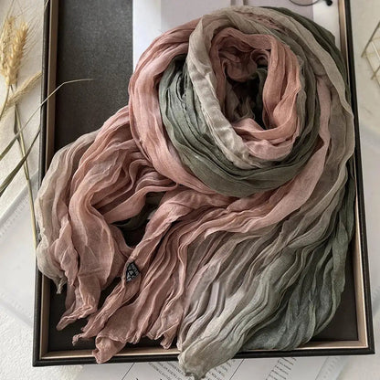 Lavisa - Soft Gradient Cotton Shawl Ladies Winter Scarf