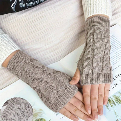 Lavisa - Knit Women's Winter Fingerless Gloves