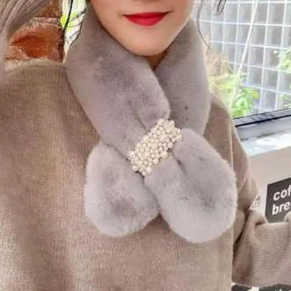 Lavisa - Luxury Faux Fur Pearl Winter Scarf