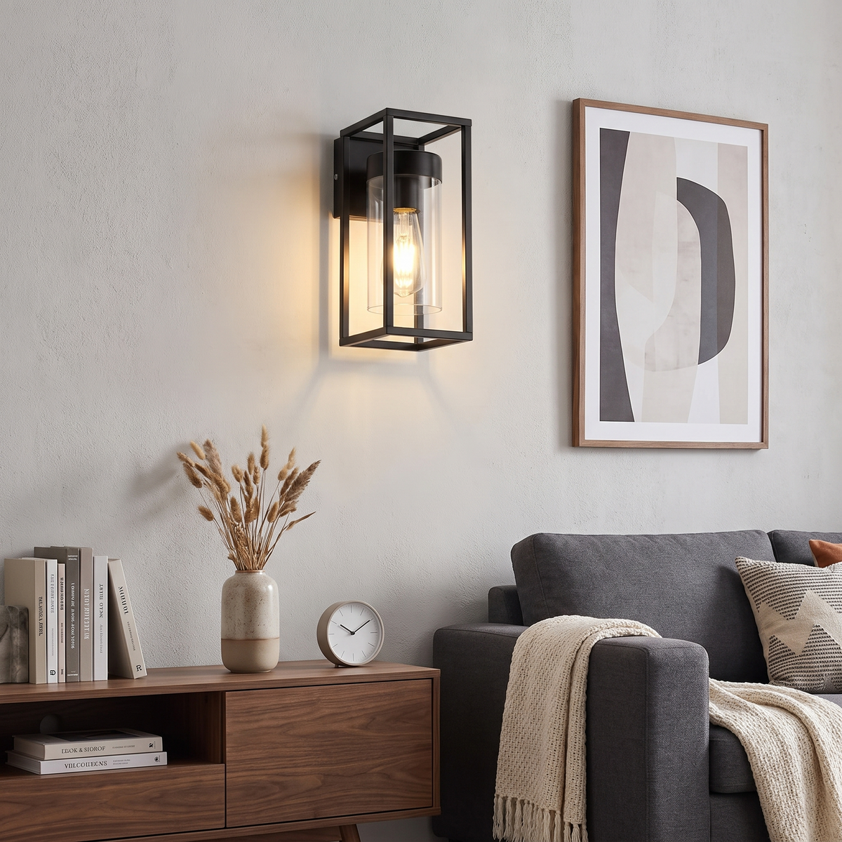 Lavisa - Industrial Glass Wall Sconce