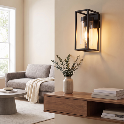 Lavisa - Industrial Glass Wall Sconce