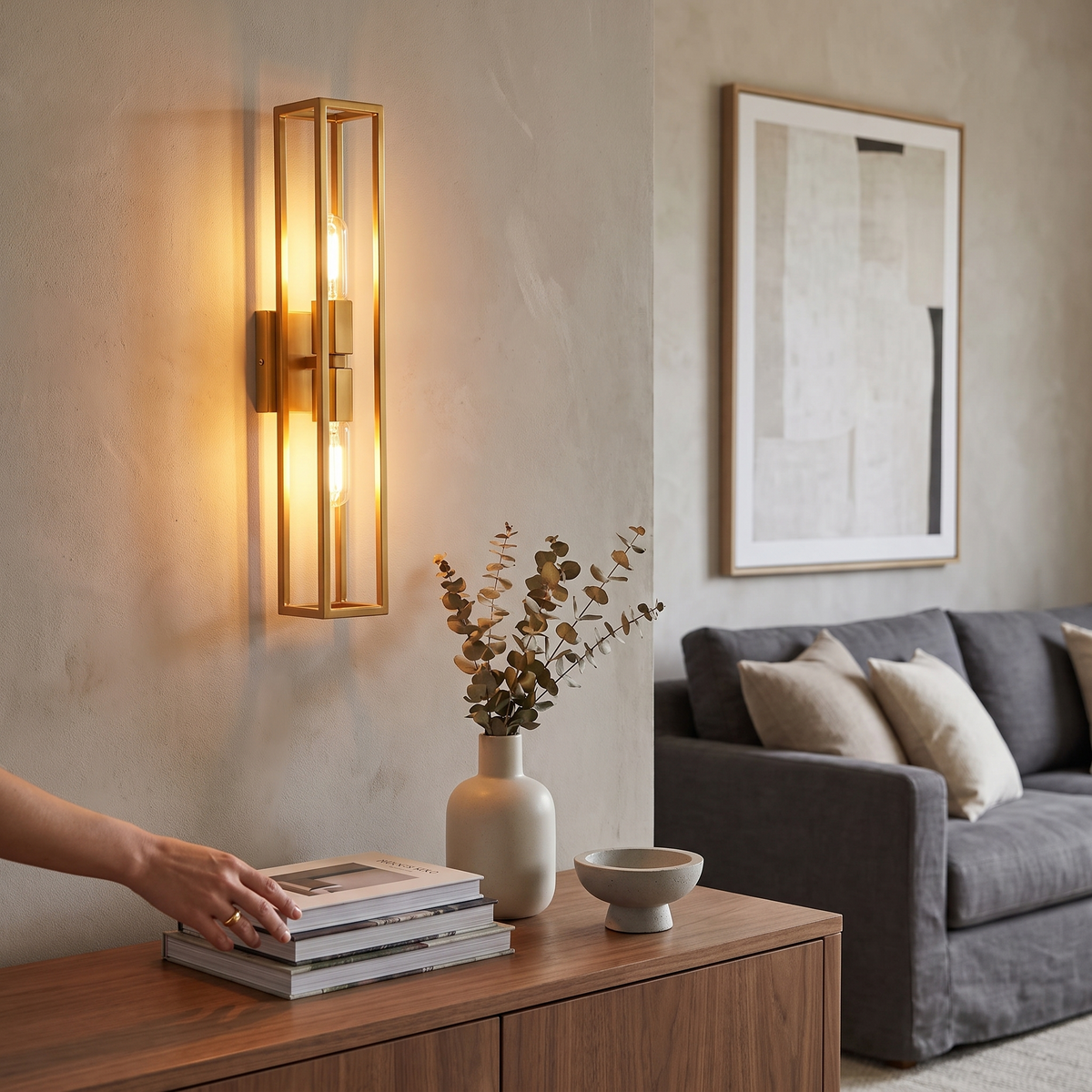 Lavisa - American Style Tall Glass Wall Sconce
