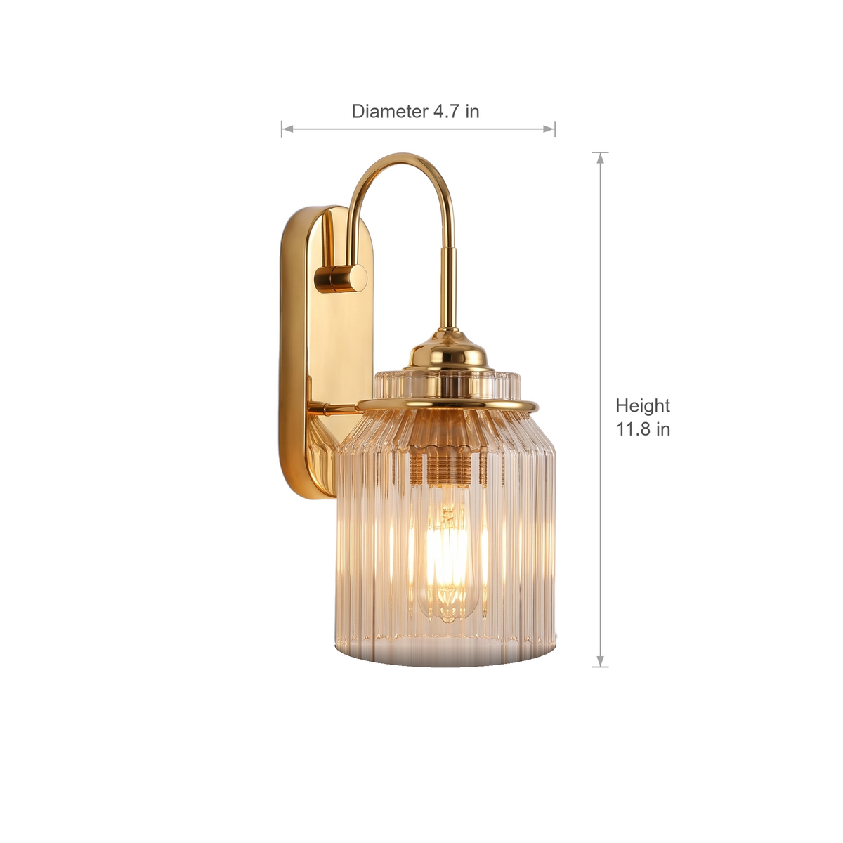 Lavisa - Ripple Wavy Glass Wall Sconce