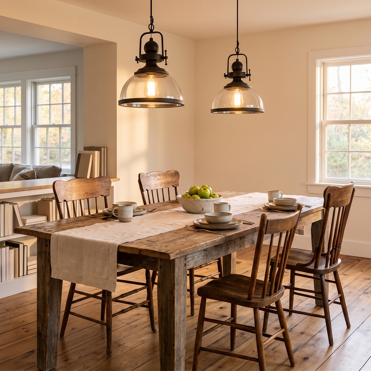 Lavisa - Clear Glass Bowl Pendant Light