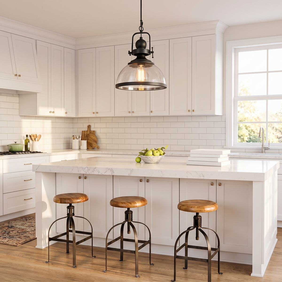 Lavisa - Clear Glass Bowl Pendant Light