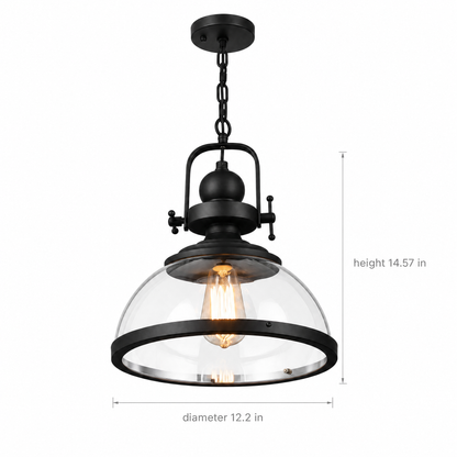 Lavisa - Clear Glass Bowl Pendant Light