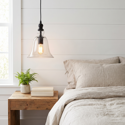 Lavisa - Vintage Iron & Glass Pendant Light