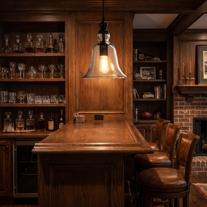 Lavisa - Vintage Iron & Glass Pendant Light