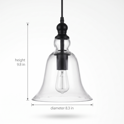 Lavisa - Vintage Iron & Glass Pendant Light