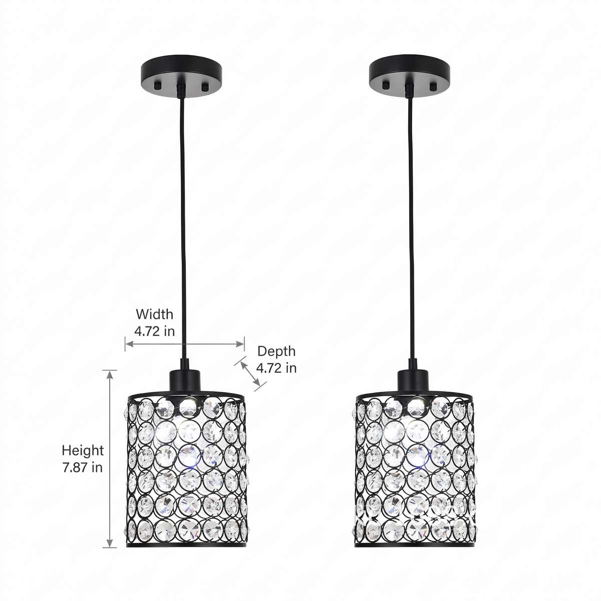 Lavisa - Crystal Cylinder Pendant Light Set for Modern Decor