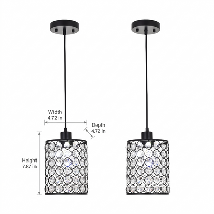 Lavisa - Crystal Cylinder Pendant Light Set for Modern Decor