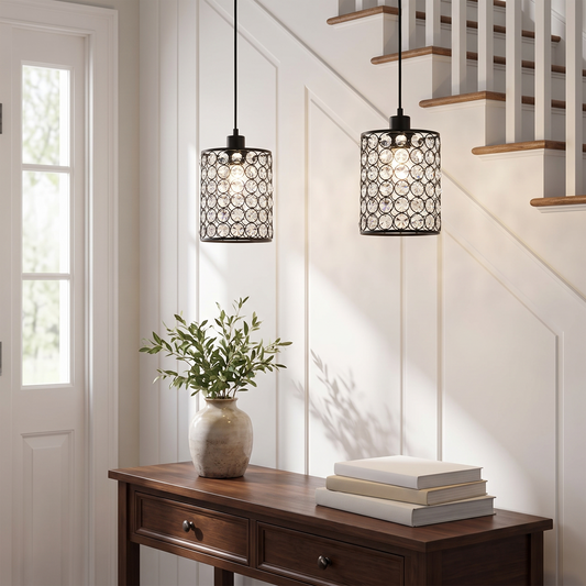 Lavisa - Crystal Cylinder Pendant Light Set for Modern Decor